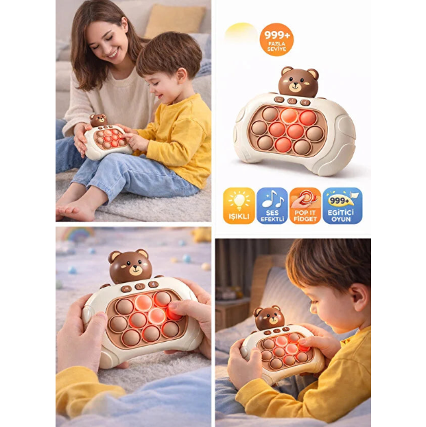 ToyHouse™ Işıklı Popit Oyun Konsolu – Refleks & Dikkat Geliştirici